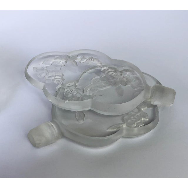 Art Deco Pair Czech Perfume Flaçon Bottles Intaglio Stoppers For Sale - Image 3 of 5