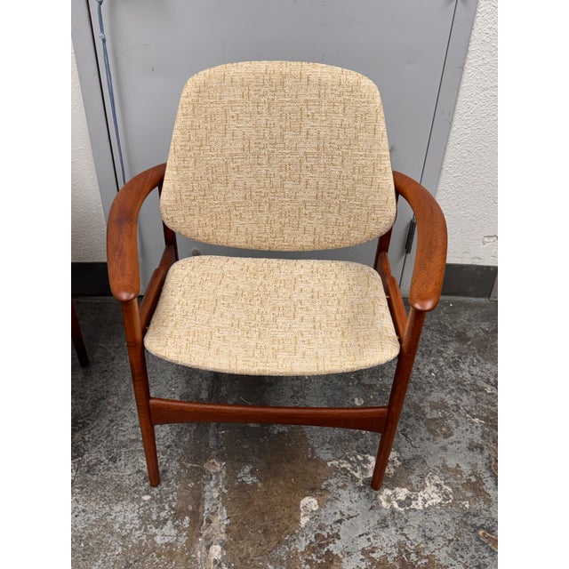 Beige Circa 1960's Hovand-Olsen for Jutex Furniture Danish Armchairs, Pair For Sale - Image 8 of 12