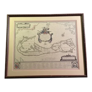 Antique Map of Bermuda Framed