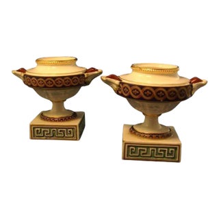 1790 Derby Porcelain Urn Form - a Pair For Sale