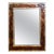 Hollywood Regency, Tortoise Shell Wall Mirror, Beveled Glass, Steel, 20th C. For Sale