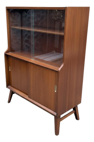Mid-Century Modern Display Cabinet in Walnut
