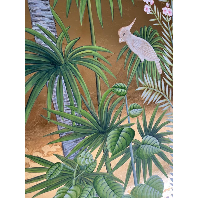 Not Yet Made - Made To Order 8-Panel Gold Leaf Chinoiserie Mural for Living Room Feature Wall For Sale - Image 5 of 5