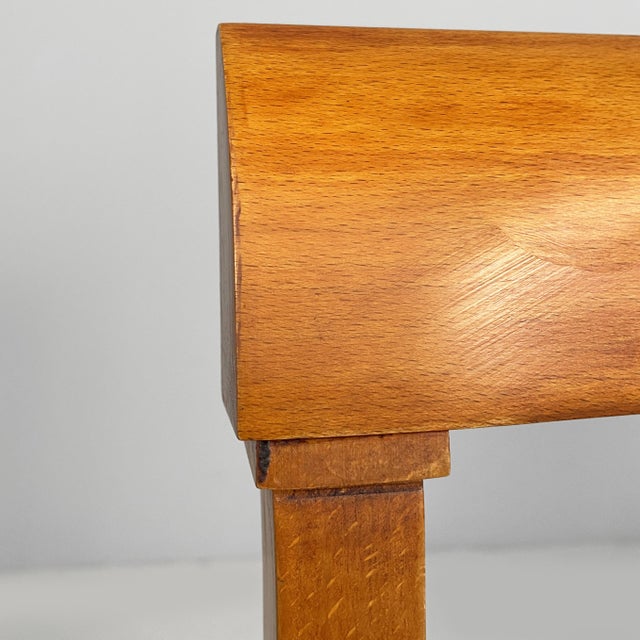 1940s Mid-Century Modern Italian Wooden Chairs with Burgundy Sky, 1940s, Set of 6 For Sale - Image 5 of 15