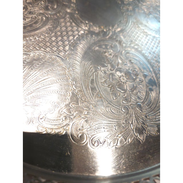 Vintage W.M.W. Rogers Silverplate Tray For Sale - Image 9 of 12
