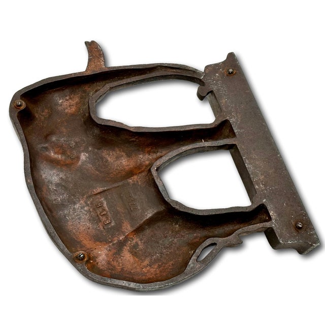 Hard to Find Large Antique American Cast Iron Standing Elephant Doorstop by Bradley & Hubbard - Circa 1920s For Sale - Image 9 of 12