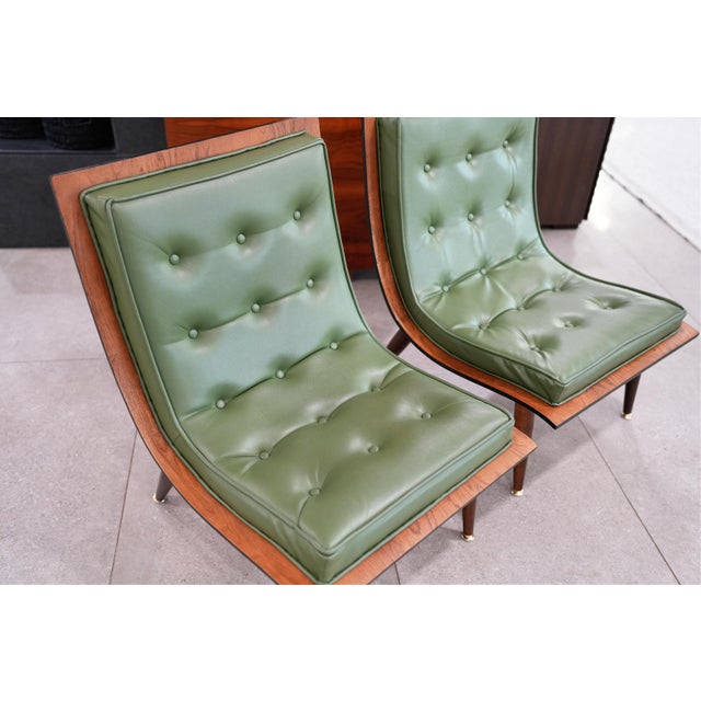 Wood Attributed to Carter Brothers Scoop Lounge Chairs – Pair | Danish-Inspired American Modern, C. 1950s [Book-Matched] For Sale - Image 7 of 13
