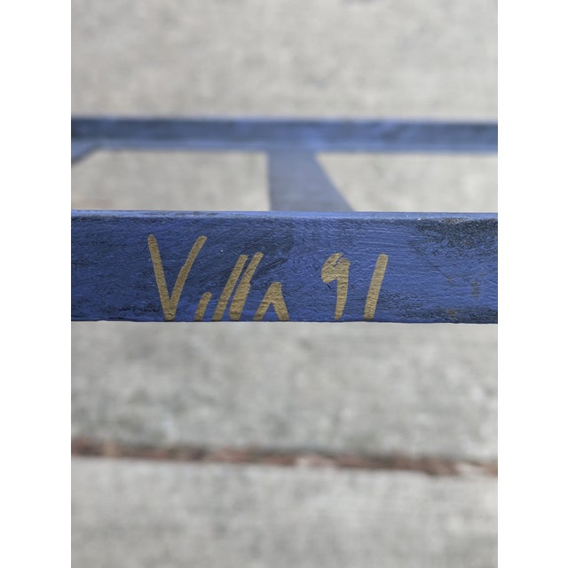 Purple 1990s Mario Villa Designer Sun Chair Brass and Iron For Sale - Image 8 of 11