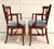 Brown Set of 6 Neoclassical Dining Chairs With Carved Swag Backs, Blue Velvet Upholstery For Sale - Image 8 of 18