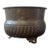 Vintage 1980s Footed Brass Cachepot With Gadrooned Detail For Sale