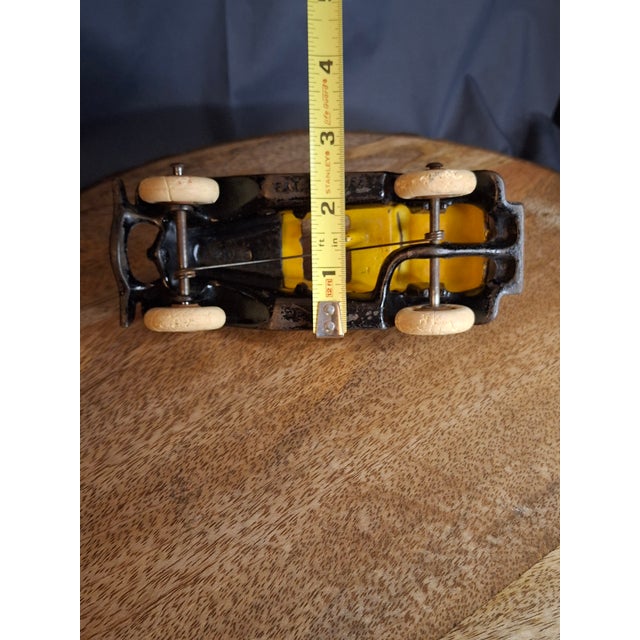 American Rare 6" Deluxe Size Hubley Take-a-Part Roadster Yellow & Black Cast Iron 1933 For Sale - Image 3 of 18