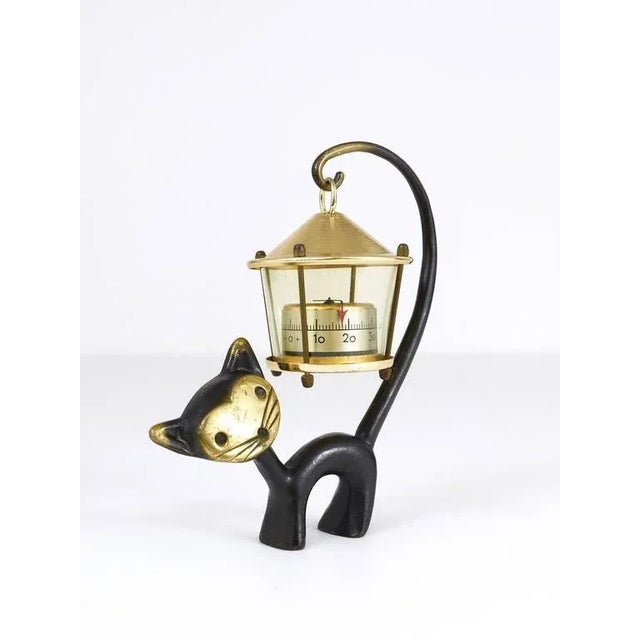 Cat Figurine with Thermometer by Walter Bosse for Hertha Baller, Austria, 1950s For Sale - Image 6 of 8