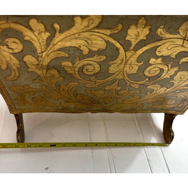 Gold Vintage Italian Golden Florentine Magazine Rack For Sale - Image 8 of 12