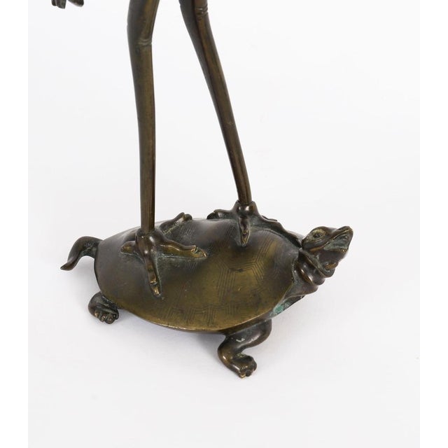 Antique Japanese Bronze Pricket Candlesticks, 19th Century, Set of 2 For Sale - Image 9 of 18