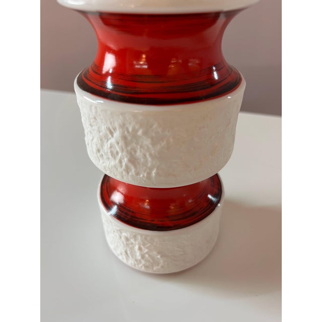 Vase in Red and Black from Royal Porcelain Bavaria KPM For Sale - Image 5 of 9