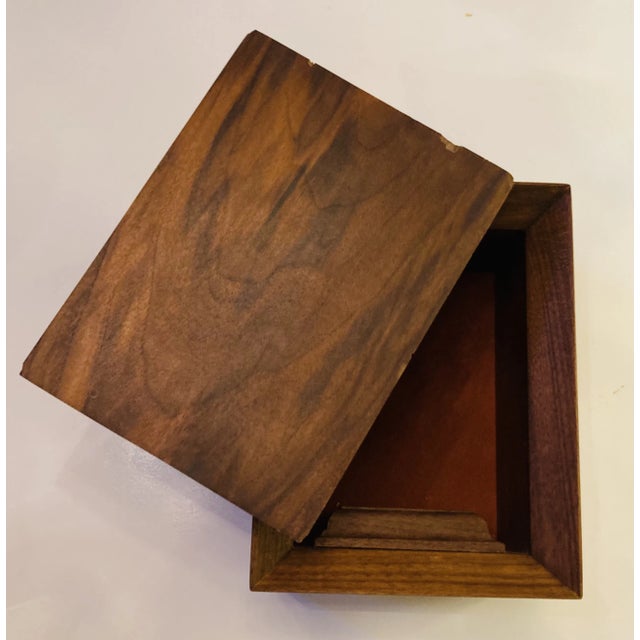 1970s 1970s Rosewood Art Shadowbox Container for Hanging or Display For Sale - Image 5 of 12