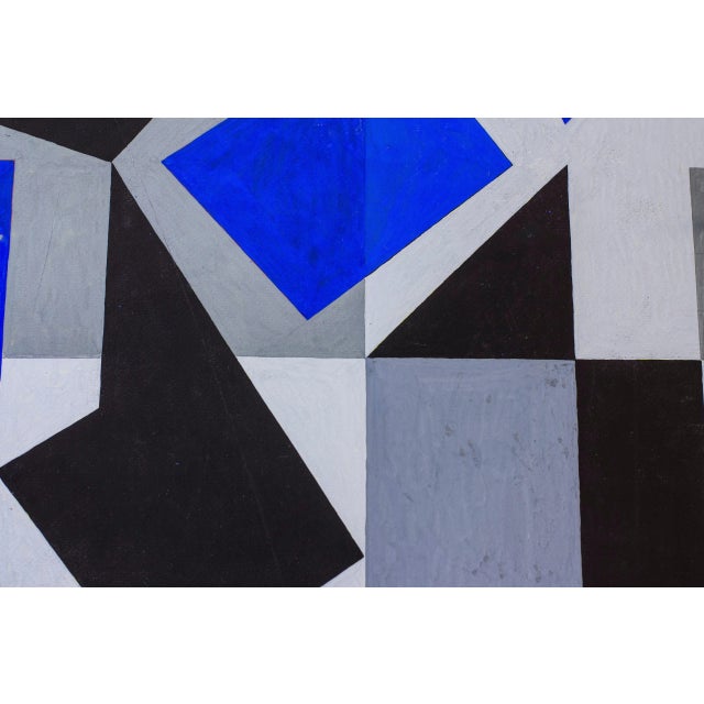 Gouache Painting Blue by Tore Nyberg, 1955 For Sale - Image 4 of 7