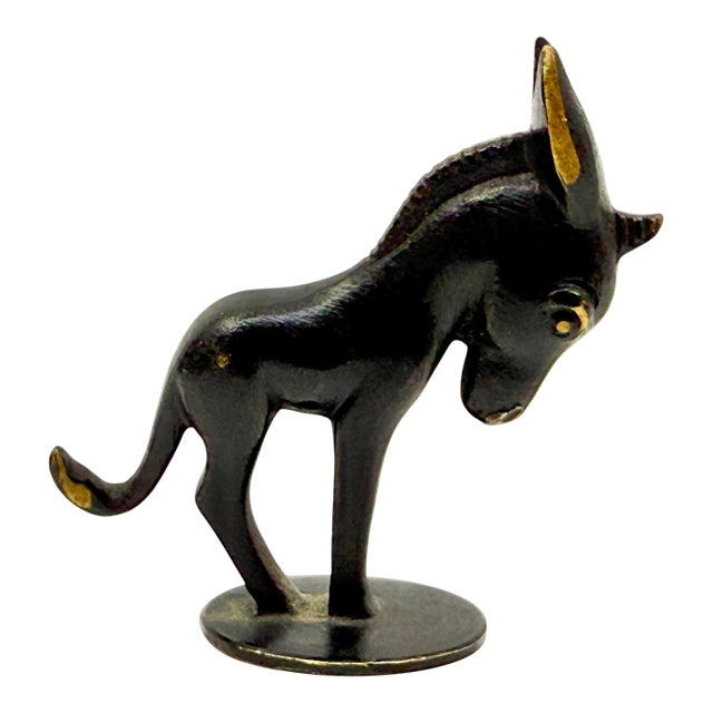 Mid 20th Century Richard Rohan Austrian Bornze of a Donkey For Sale