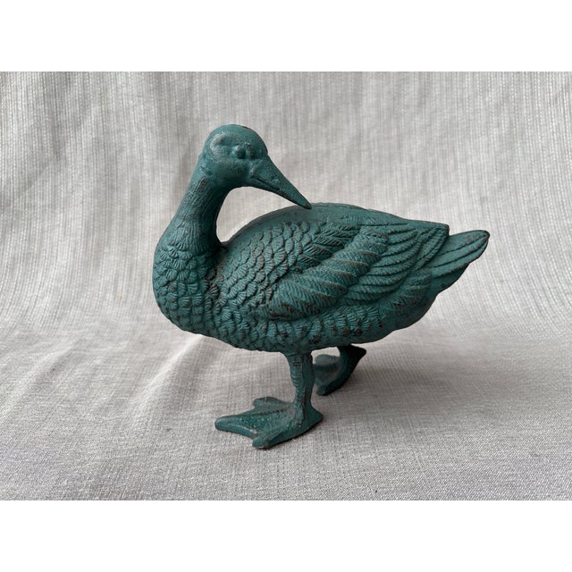 Vintage Green Cast Iron Statue For Sale - Image 15 of 18