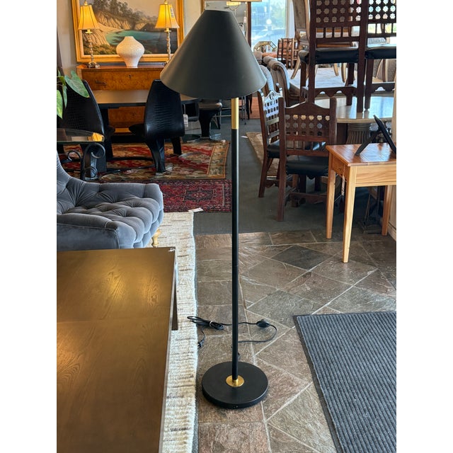 Black Crate & Barrel Arching Floor Lamp For Sale - Image 8 of 12