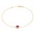 Not Yet Made - Made To Order Heart Cut Ruby Prong Set With Natural Diamonds in 14k Yellow Gold Bracelet For Sale - Image 5 of 15