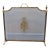 French Provincial Louis XVI Brass Fireplace Screen For Sale