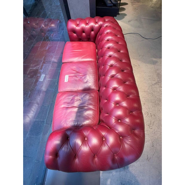 3-Seater Sofa in Bordeaux Leather from Poltrona Frau, 1965 For Sale - Image 11 of 11