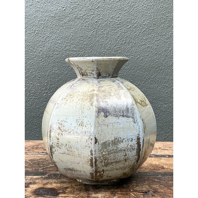 Rustic Vintage Studio Pottery Ceramic Vase For Sale - Image 3 of 12