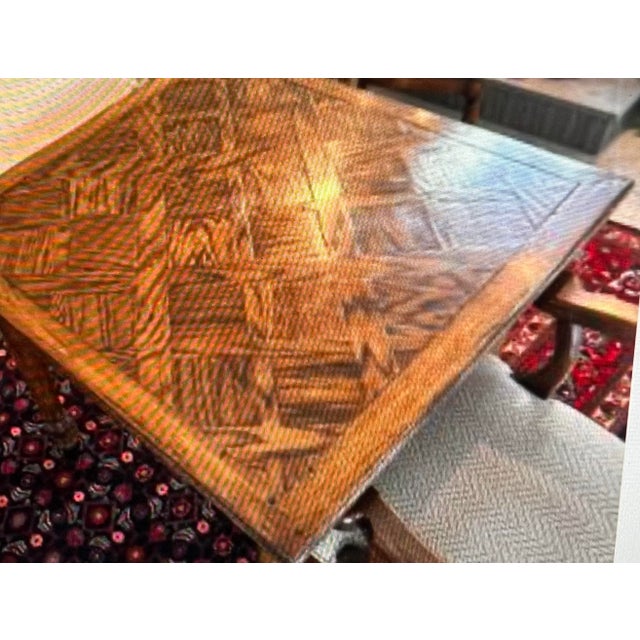 English Guy Chaddock English Parquet Dining Table With 6 Chairs For Sale - Image 3 of 12