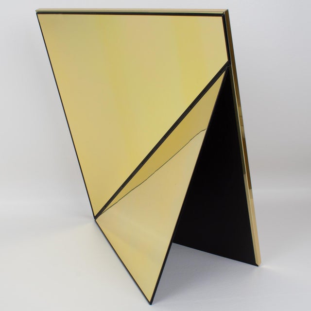 Umberto Mascagni Gilded Aluminum Picture Frame, Italy 1970s For Sale - Image 11 of 13