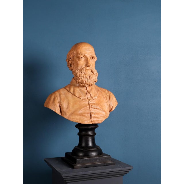 Unknown, Italian School, Bust of Andrea Palladio, 19th Century, Terracotta For Sale - Image 6 of 6
