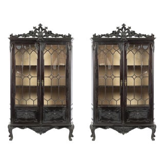 Early 20th Century Display Cases, Set of 2 For Sale
