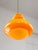 Mid-Century Modern Italian Orange Glass and Brass Pendant Lamp, 1960s For Sale - Image 10 of 18
