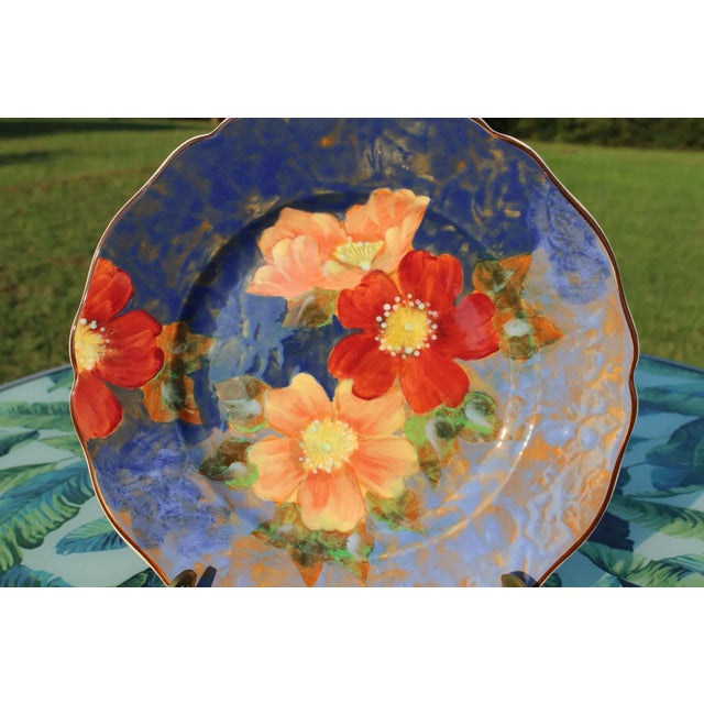 1930s Royal Doulton Art Deco Plate With Wild Roses For Sale - Image 10 of 13