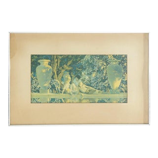 Art Deco Maxfield Parrish Print “Garden Of Allah” C1920 For Sale