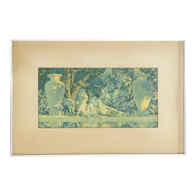 Art Deco Maxfield Parrish Print “Garden Of Allah” C1920 For Sale