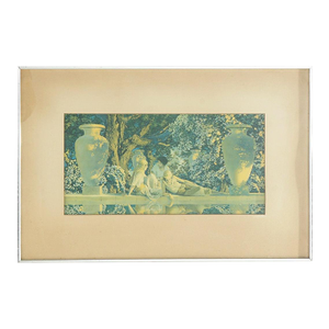 Art Deco Maxfield Parrish Print “Garden Of Allah” C1920