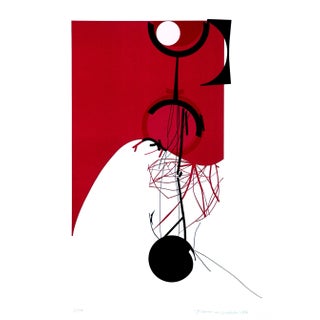 Half Red - Original Lithograph by Gianni Polidori - 1970 ca. For Sale