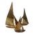 Vintage Collection of Brass Sailboat Figurines- Set of 3 For Sale
