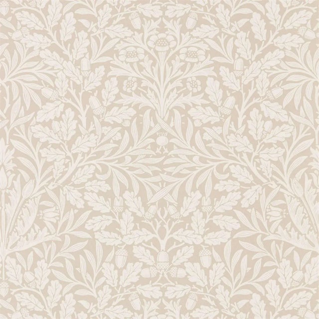 Morris & Co Pure Acorn Wallpaper in Linen/Ecru For Sale