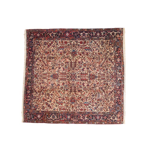 Vintage Mehrivan Square Rug - 9'7" X 9'10" For Sale