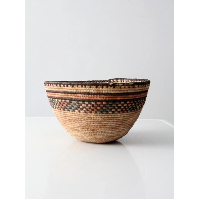 Vintage Woven Basket Bowl For Sale - Image 4 of 11