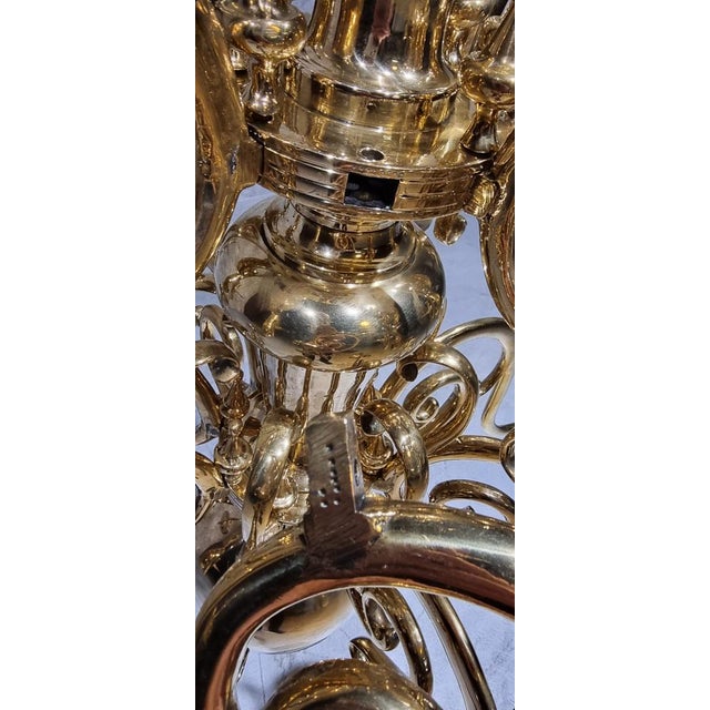 17th Century Dutch Brass Chandelier Candleholder For Sale - Image 3 of 18