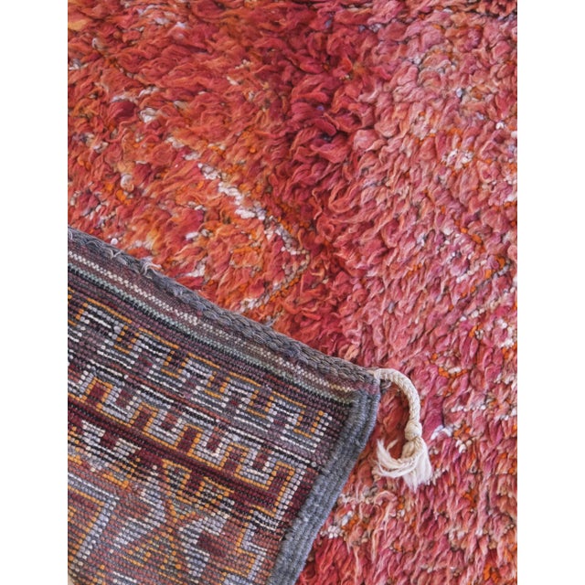 Vintage Moroccan Beni Mguild Rug – Burnt Sienna & Plum Harmony A true heirloom of Moroccan weaving, this vintage Beni...