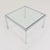 A rare and beautifully designed mid-century modern / Bauhaus-inspired square coffee table, made in Italy during the 1980s....