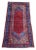 Vintage Persian Hand Knotted Wool Touserkan Runner Rug Blue & Red For Sale - Image 10 of 10
