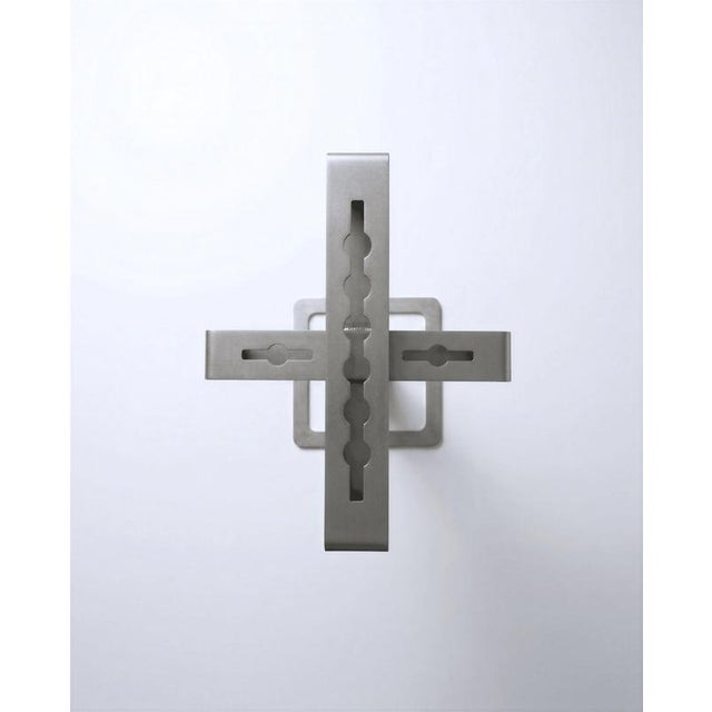 Metal Viewpoint Floor Candleholder in Stainless Steel by Metalmorphosis Studio For Sale - Image 7 of 8