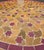 Beautiful handcrafted Moroccan mosaic table featuring an elegant honey and burgundy color palette. Measuring 32 inches in...