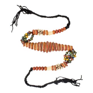Early 20th Century Large Berber Trade Beads Morocco African Decorative Strand 65 Inch For Sale