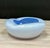 Glass Vintage Blue Glass Ashtray – Midcentury Modern Wavy Design For Sale - Image 7 of 8